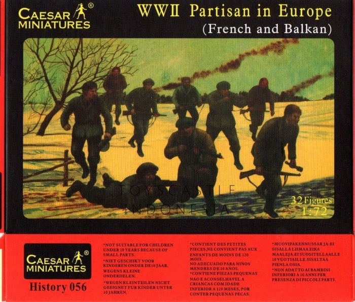 WWII Partisan in Europe (French and Balkan) 1:72 Caesar Miniatures