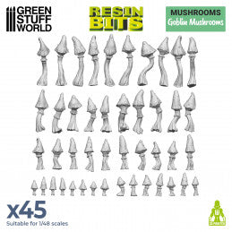 Resin Bits - Goblin Mushrooms 1/48 scale