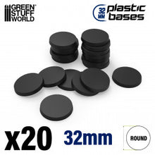 Load image into Gallery viewer, Plastic Bases - Round 32mm - Hollow BLACK
