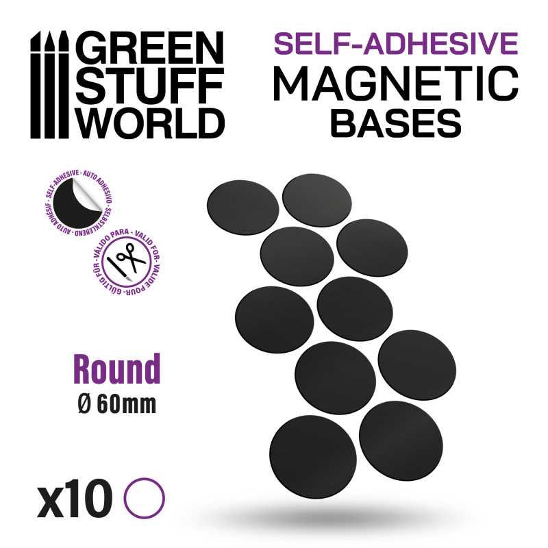Round Magnetic Bases SELF-ADHESIVE - 60mm
