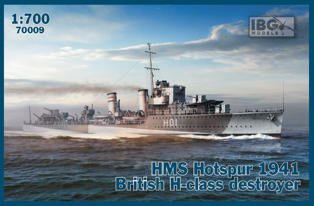 HMS Hotspur 1941 British H-class destroyer 1:700