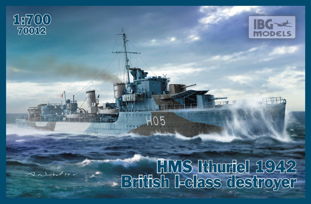 HMS Ithuriel 1942 British I-Class Destroyer 1:700
