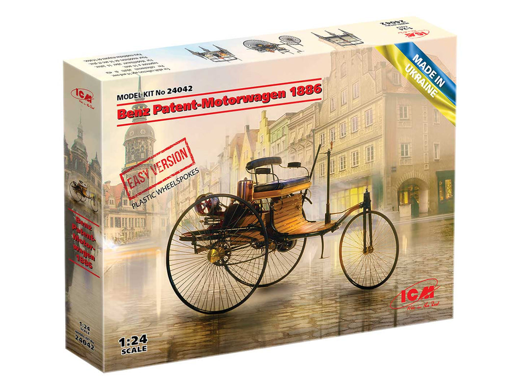 Benz Patent-Motorwagen 1886  (Easy Version- Plastic Wheel Spokes) 1:24