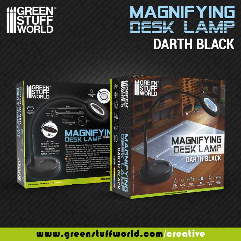 Magnifying Desk Lamp - Darth Black
