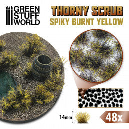 Thorny Spiky Scrub- 14mm self-adhesive - Burnt Yellow