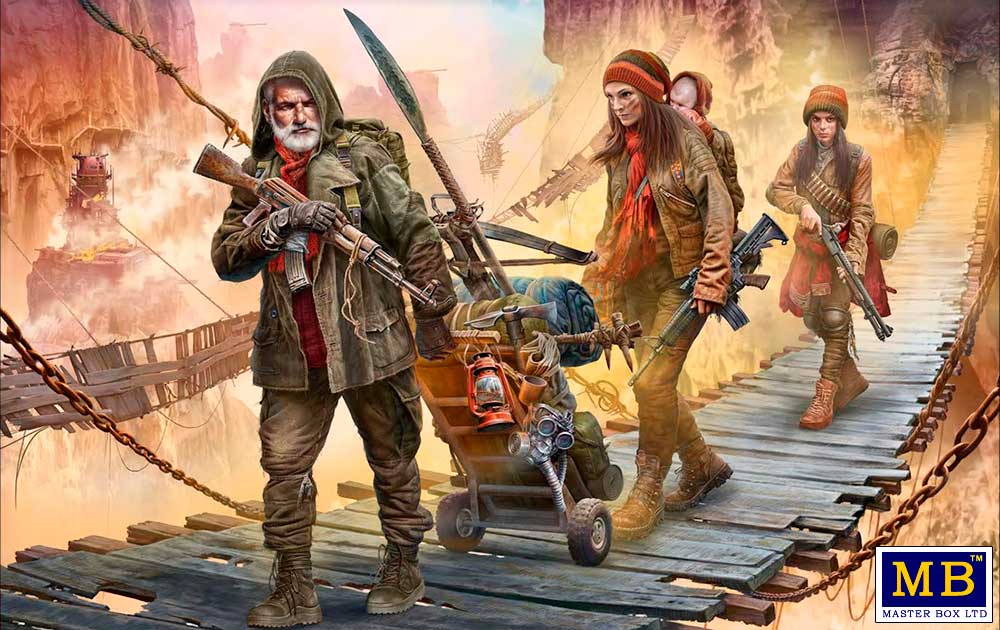 Post-apocalyptic series. The Last Bridge. Kit No. 7. Dogs of the Apocalypse 1:24