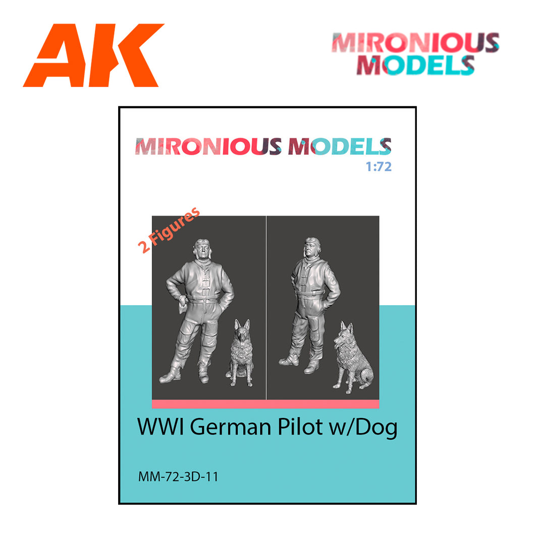 WWI German Pilot with dog 1:72