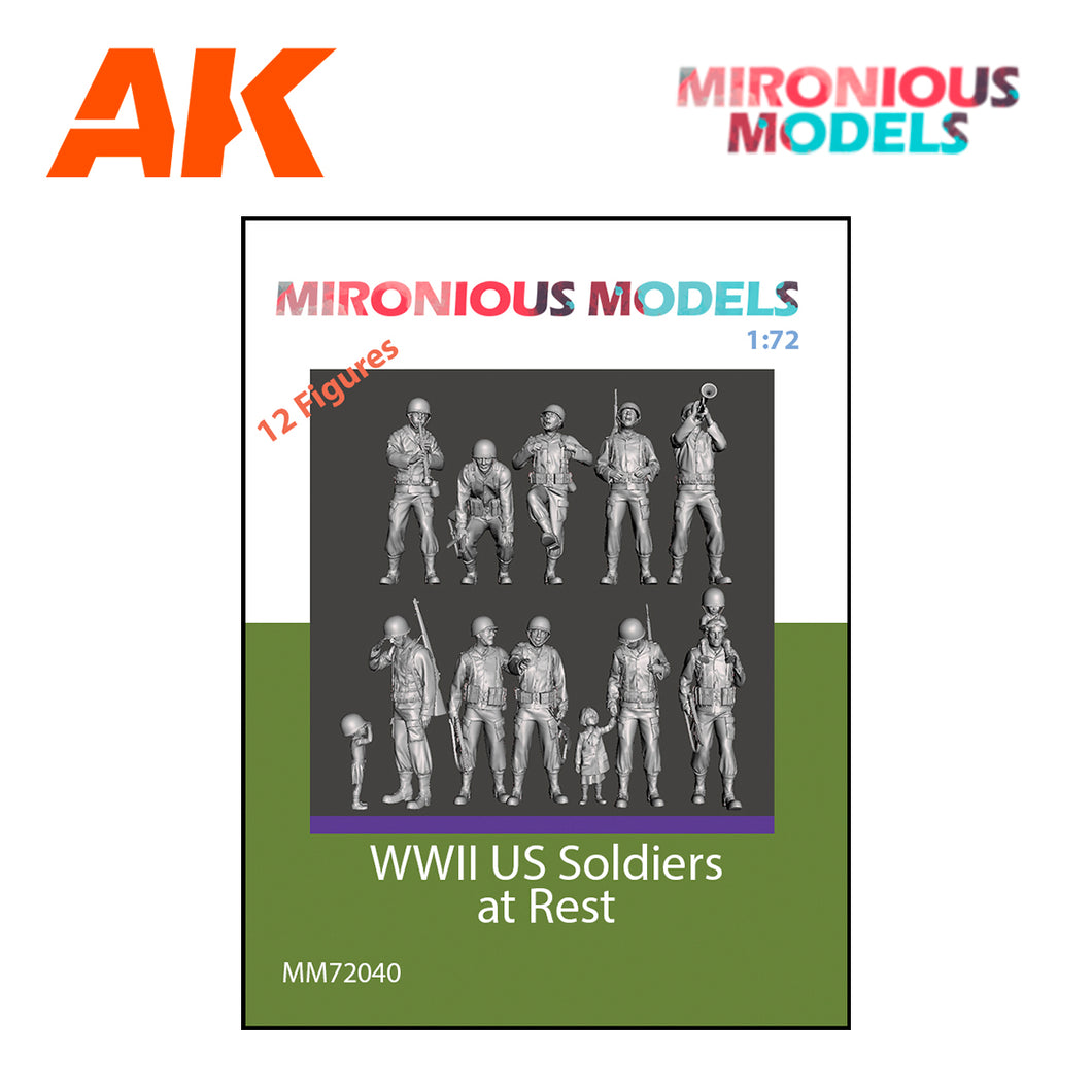 WWII US Soldiers at rest 1:72