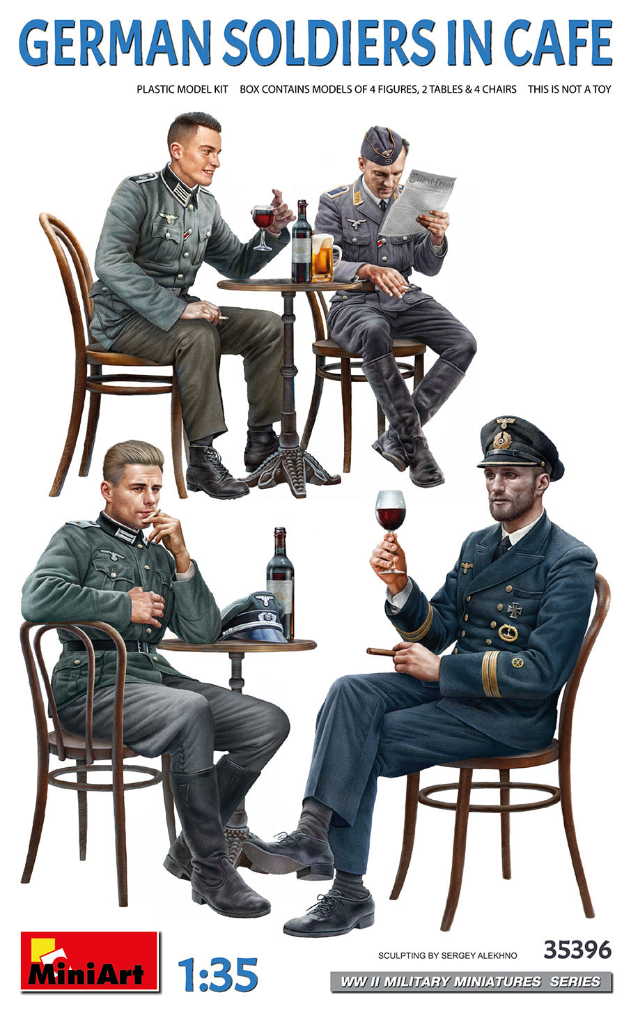 German Soldiers in Cafe WWII 1:35