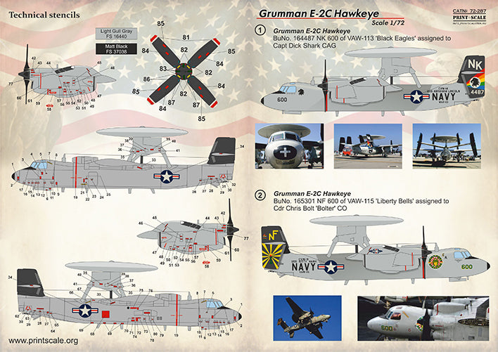 Grumman E-2C Hawkeye Decals 1:72