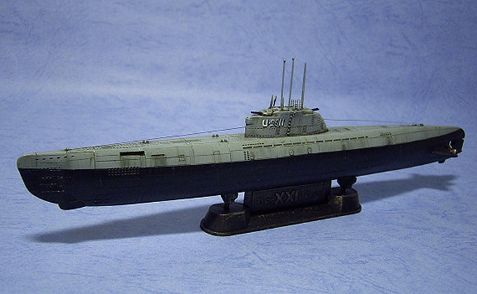 German WWII U-Boat XXI Submarine 1:350