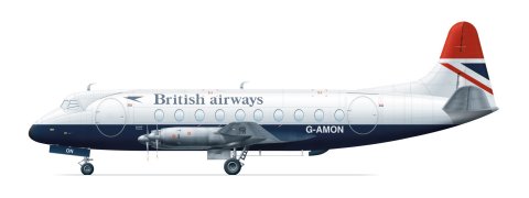 Vickers Viscount 700 - British Airways (laser decals + silk-screened extras) 1:144
