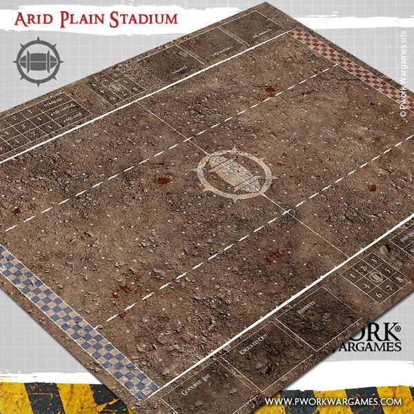 PVC Mat: Arid Plain Stadium 2,4` × 3' (73x92cm) - Blood Bowl