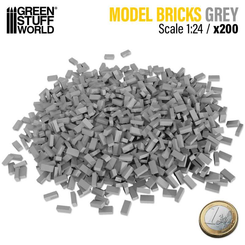 Model Bricks Grey x200 1:24