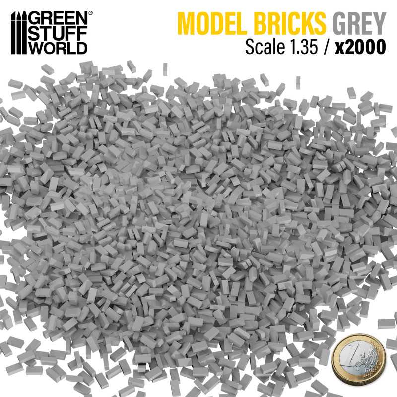 Model Bricks Grey x2000 1:35