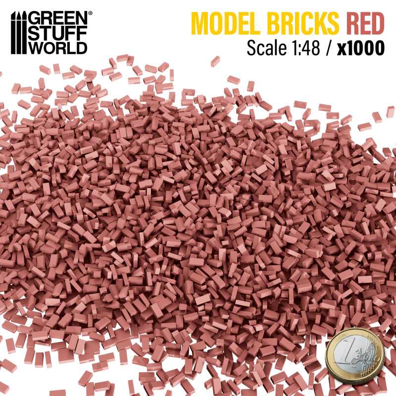 Model Bricks Red x 1000 1:48