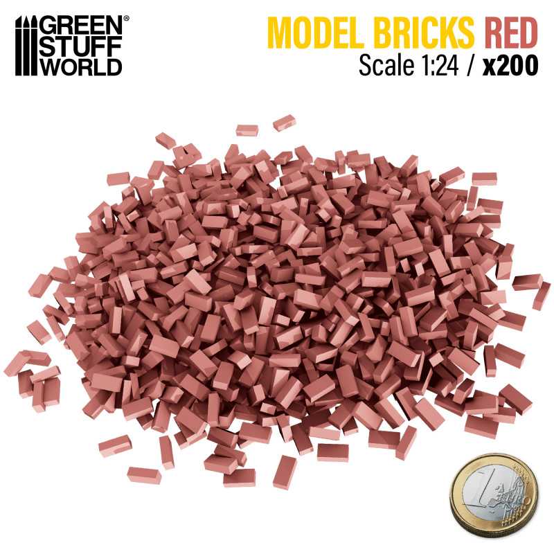 Model Bricks Red x 1000 1:24