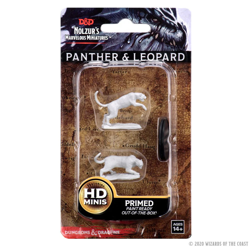 D&D Nolzurs Marvelous Miniatures: Panther & Leopard -  Wave 6