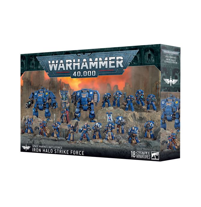 (Limited Run) - Preorder - Space Marines Battleforce: Iron Halo Strike Force