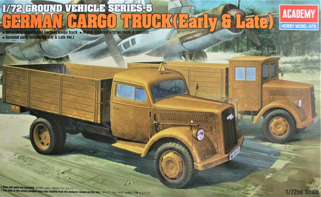 WWII Ground Vehicle Set-5 German Cargo Truck (Early & Late) 1:72