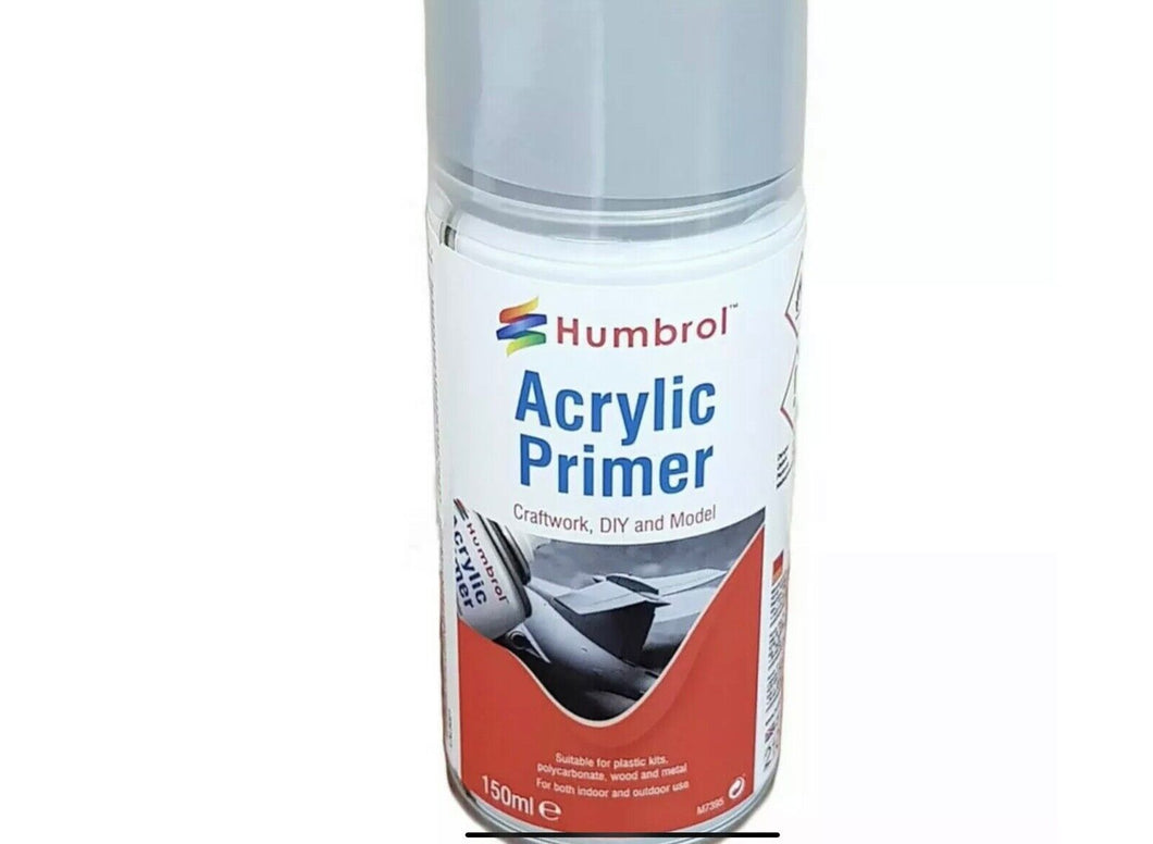 Humbrol Acrylic Spray Primer Grey Matt