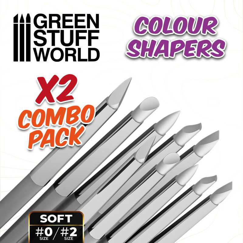 Colour Shapers Brushes COMBO 0 and 2 - WHITE SOFT