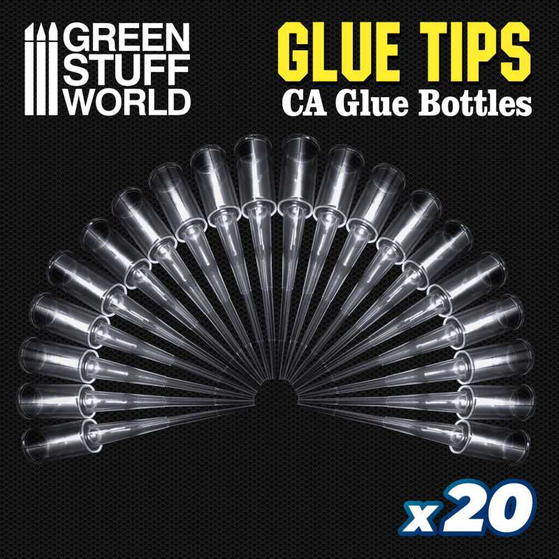 Precision tips for Super Glue Bottles x20