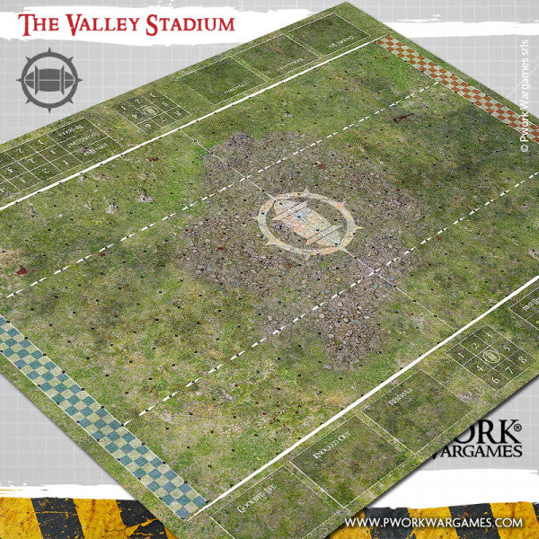 Neoprene Mat: The Valley Stadium 2,4` × 3' (73x92cm) - Blood Bowl