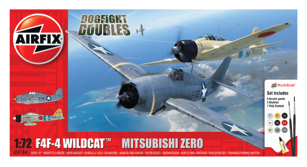 Grumman F4F-4 Wildcat & Mitsubishi Zero Dogfight Double 1:72