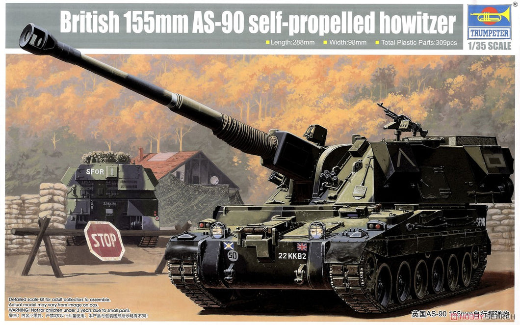 British AS-90 155mm Self-Propelled Howitzer 1:35