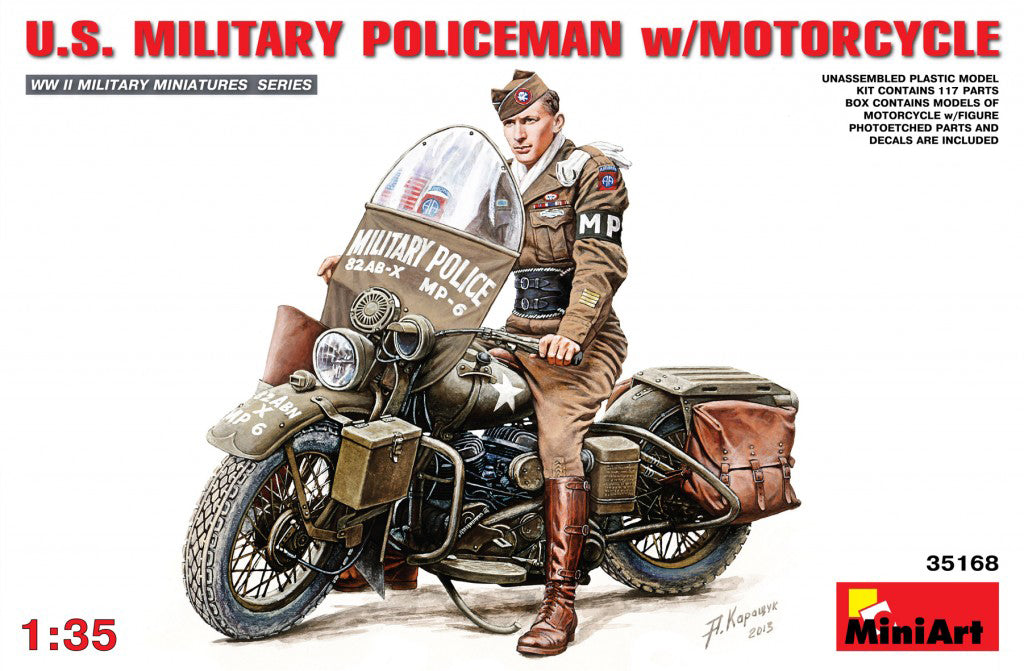 U.S. Military Policeman W/Motorcycle 1:35