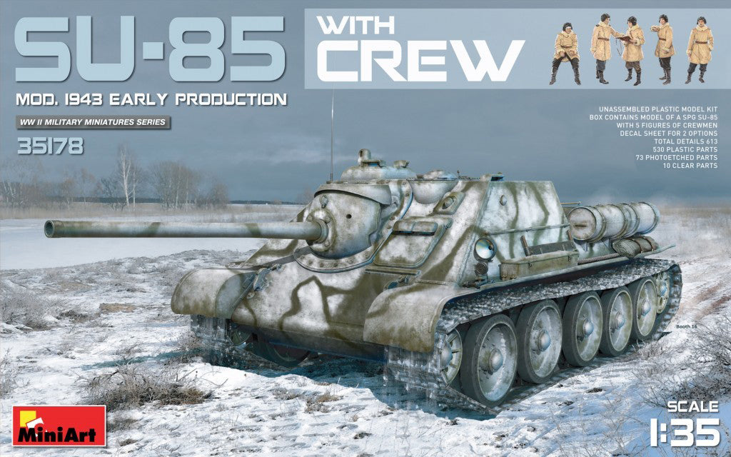 Soviet Su-85 Model 1943 (Early) with Crew