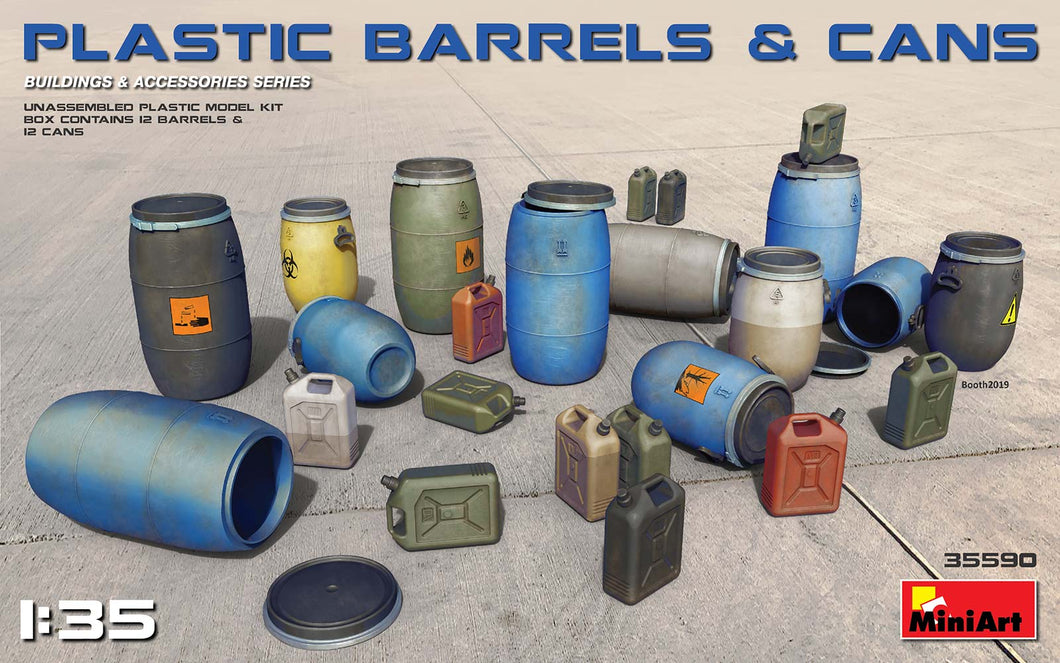 Plastic Barrels & Cans 1:35