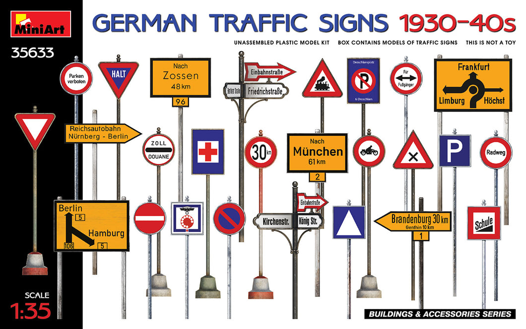 German Traffic Signs 1930-40s 1:35