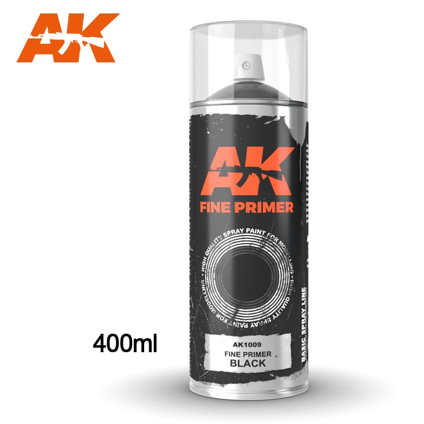 AK1009 Fine Primer Black Spray