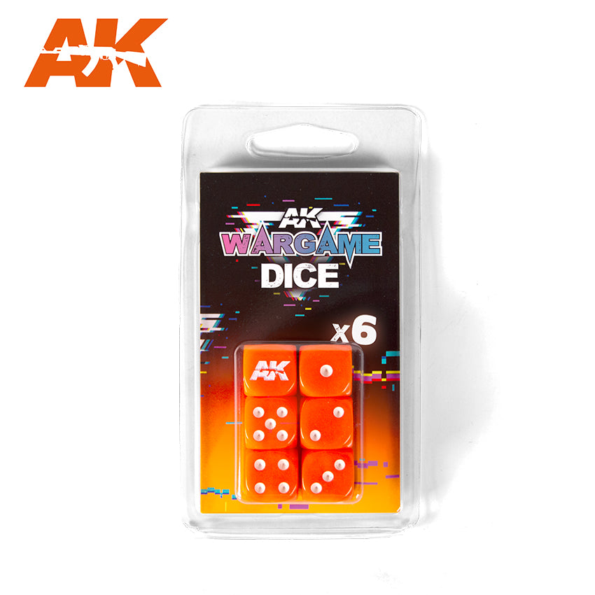 Wargame Dice Orange x6  AK1061