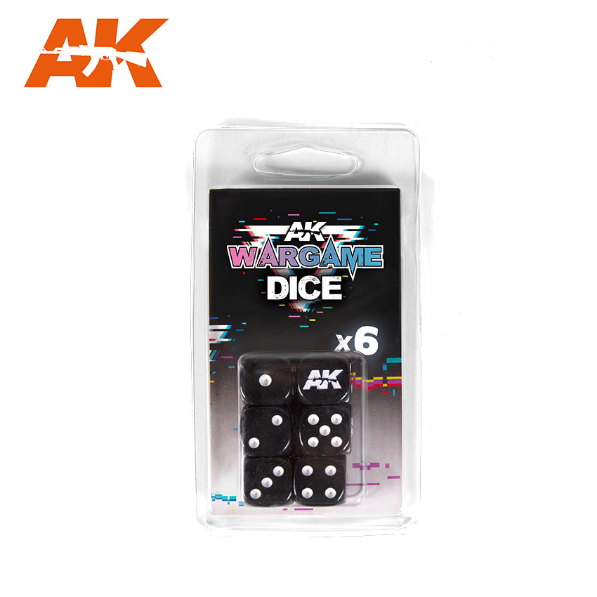 Wargame Dice Black x6  AK1062