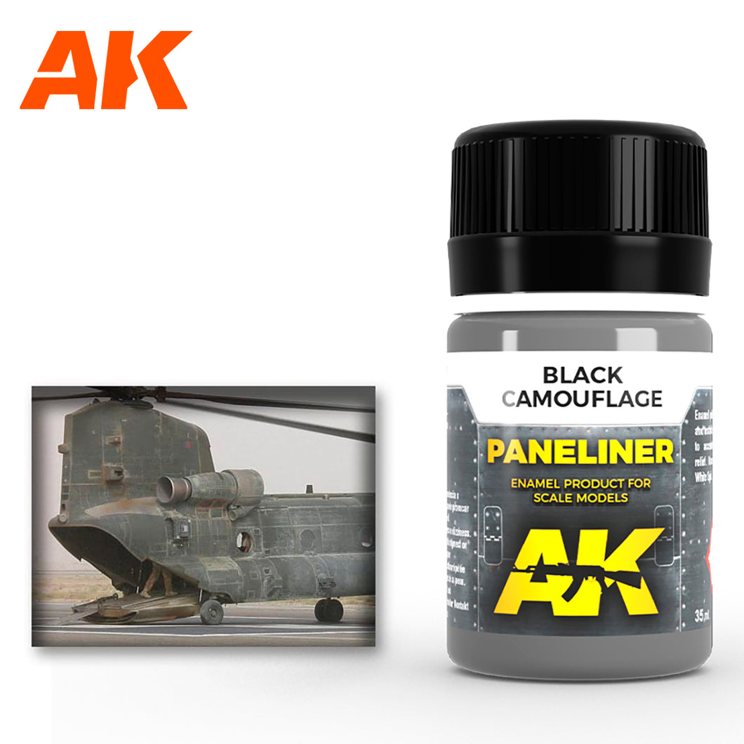 AK2075 Paneliner Black Camouflage
