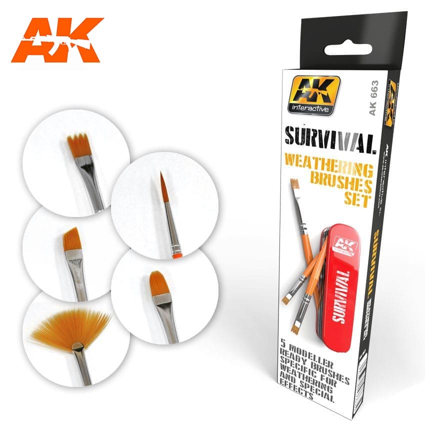 AK663 Survival Weathering Brush Set