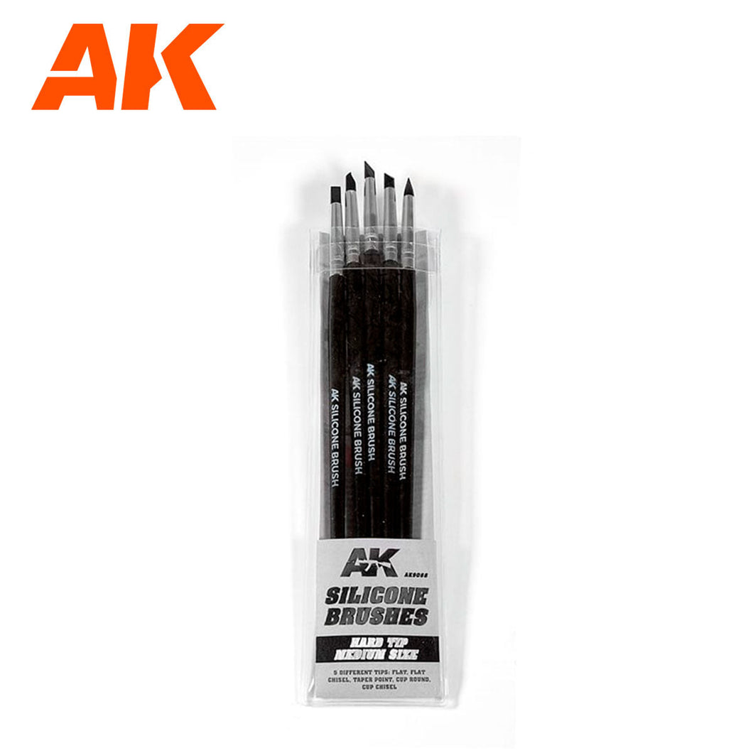AK Silicone Brushes Medium Hard Tip Medium Size