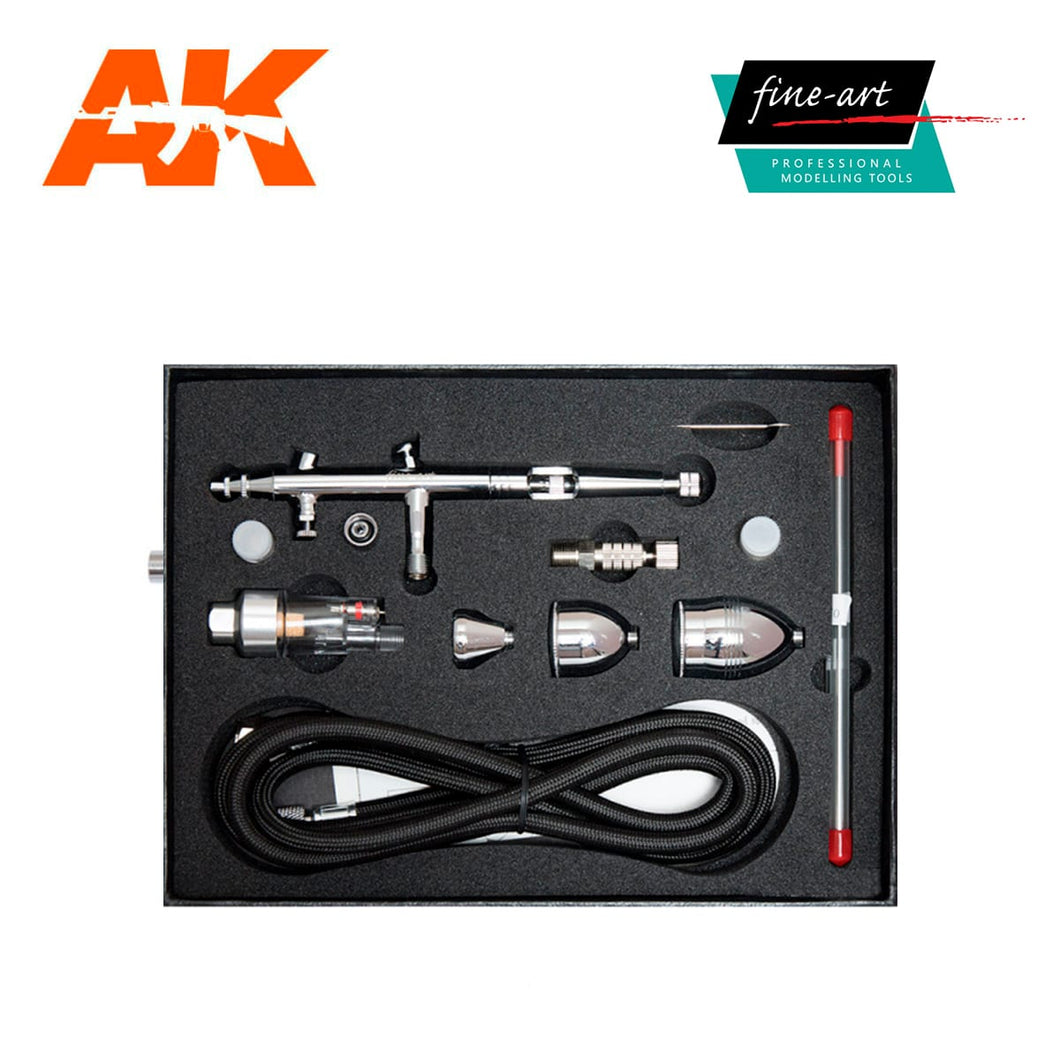 FA186AK Airbrush set with 3 needles and cups