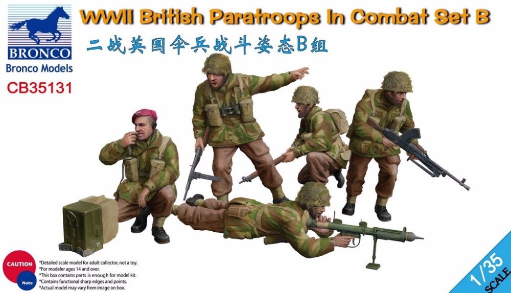 WWII British Paratroops In Combat Set B 1:35