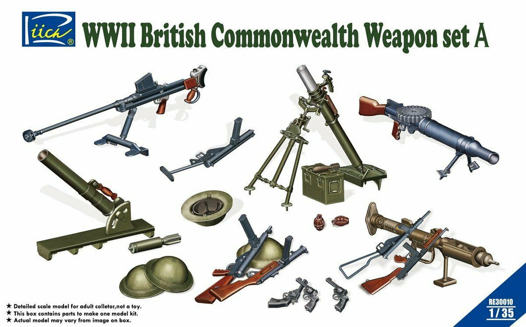 WWII British Commonwealth Weapon Set A 1:35