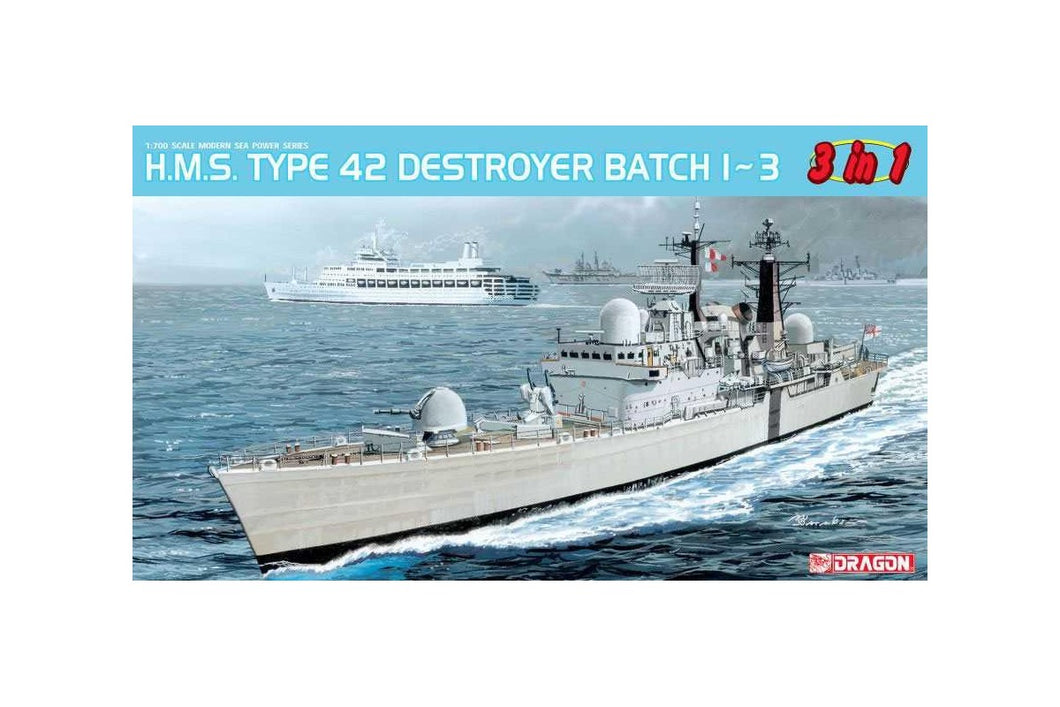 H.M.S. Type 42 Destroyer Batch 1~3 1:700