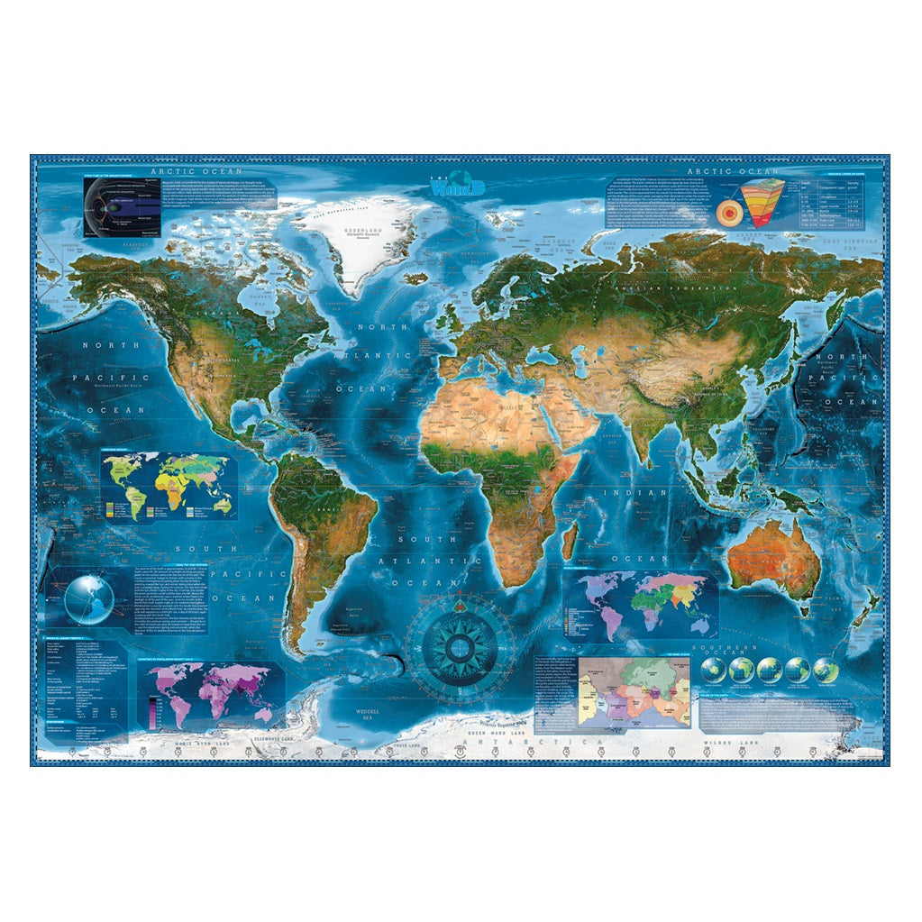 World Map (Satellite Image) Jigsaw Puzzle 2000 pcs