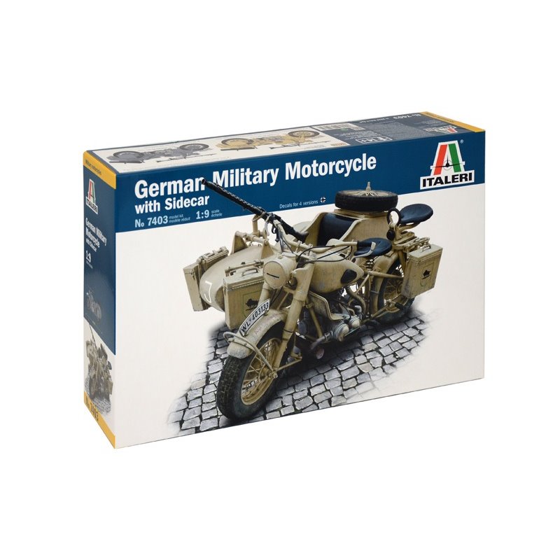 German Military Motorcycle with Sidecar 1:9