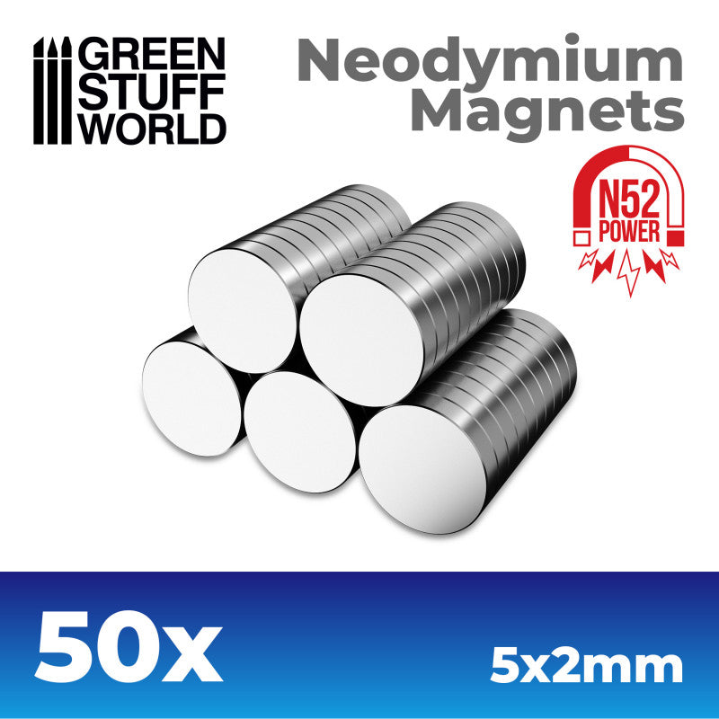 Neodymium Magnets 5x2mm - SET x50 (N52)