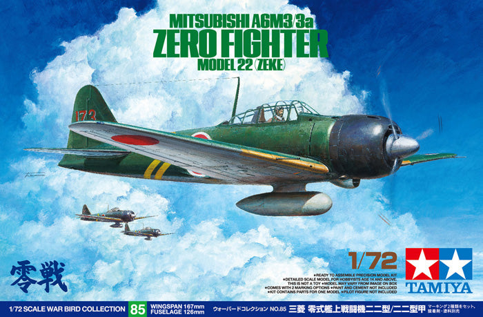 Mitsubishi A6M3/3a Zero Fighter 1:72
