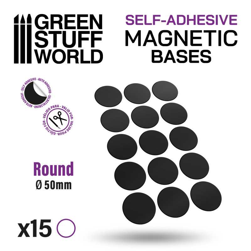 Round Magnetic Bases SELF-ADHESIVE - 50mm