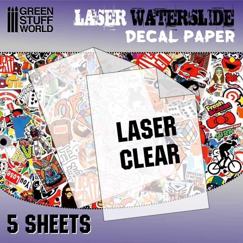Laser Clear A4 Waterslide Decal Paper (5sheets)